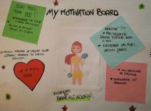 motivation board: lavagna con frasi motivazionali per perdere peso